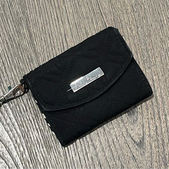 Vera Bradley Accessories - Vera Bradley Black Coin Purse Cardcase Snap Wallet Wristlet